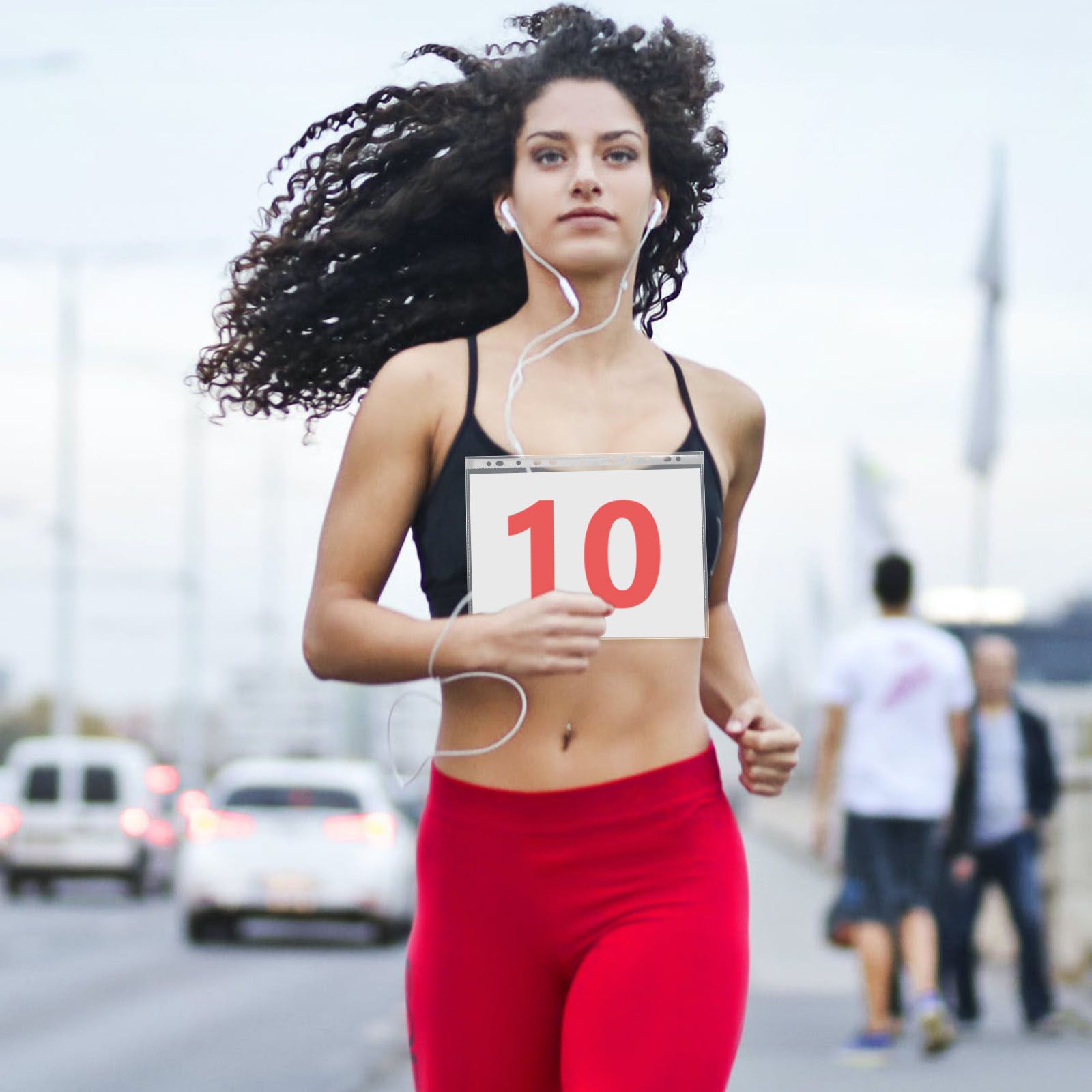 Race Bib - 100개 투명 번호표 홀더 - 경량