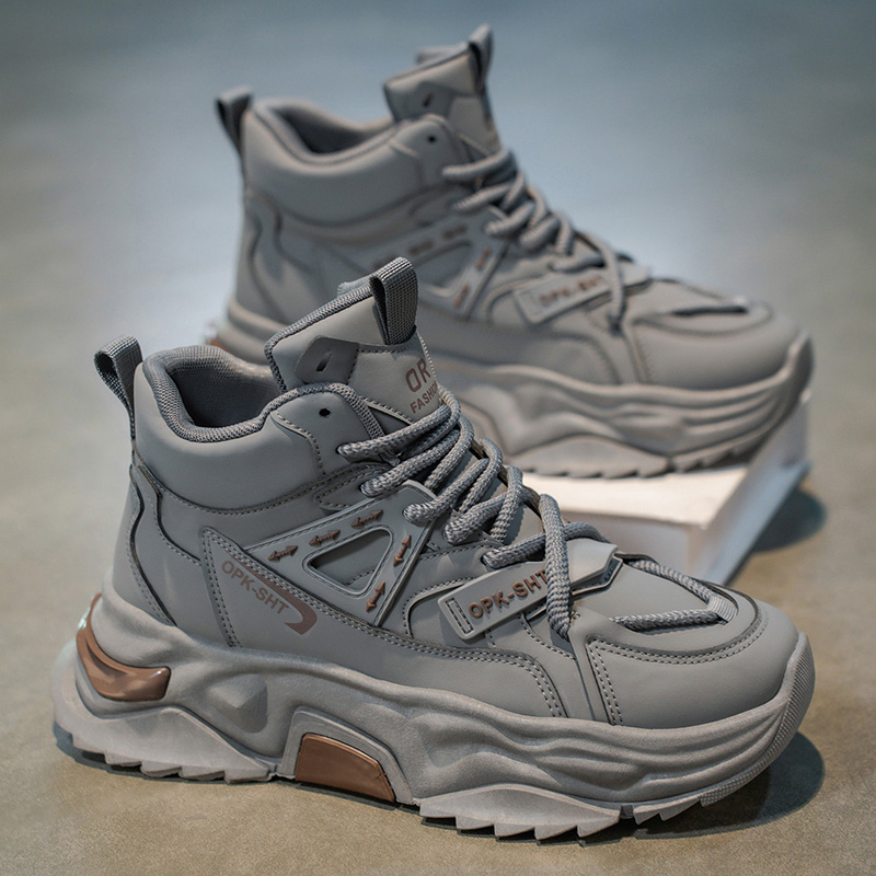 Running Shoes Men - 하이탑 통기성 미끄럼 방지 남성 신발