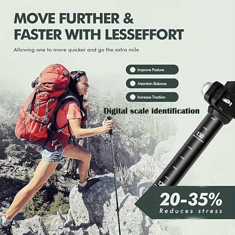 2팩 경량 100% 카본 파이버 접이식 스틱 - 걷기  - Trekking Pole Carbon 리뷰 및 가격